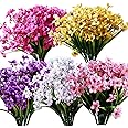 YXYQR 20 Bundles Artificial Flowers Bulk Outdoors UV Resistant Fake Silk Flowers Plastic Plants for Garden Window Box Porch H