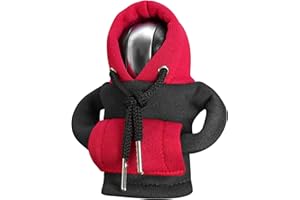 Mystique Maison 2023 New Car Shift Knob Hoodie，Universal Shift Knob Cover,Gear Shift Cover,Cute Gear Shift Knob Hoodie，Car Shifter Stick Protector Decoration (Black and Red Combo)
