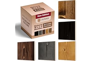 Avana Natural Pine Wood Color Samples - Find Your Perfect Match for Mantel Shelves - Authentic Wood Swatches - 5 Classic Tones