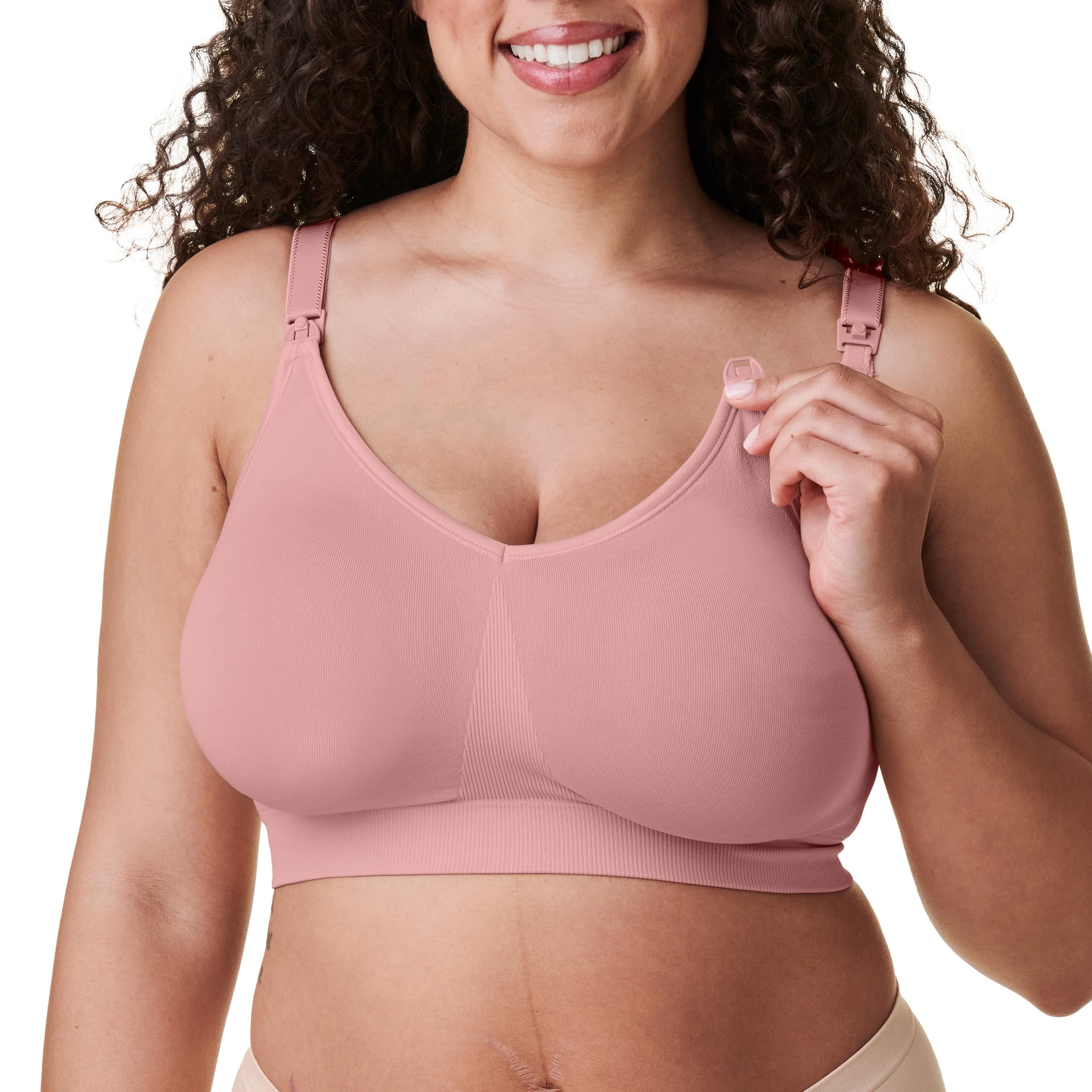 Bravado Designs Women's Body Silk Seamless Nursing and Maternity Bra, Dusted Peony, Medium Full Cup