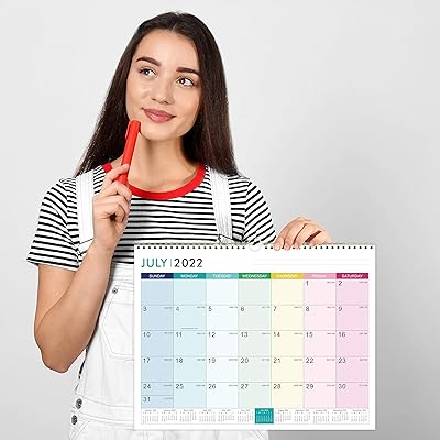 Buy 2021 2022 Calendar 18 Monthly Wall Calendar With Thick Paper 14 6 X 11 5 Jul 2021 Dec 2022 Twin Wire Binding Hanging Hook Unuled Blocks With Julian Date Horizontal Colorful Lump Online In Indonesia B08f7zh9mw