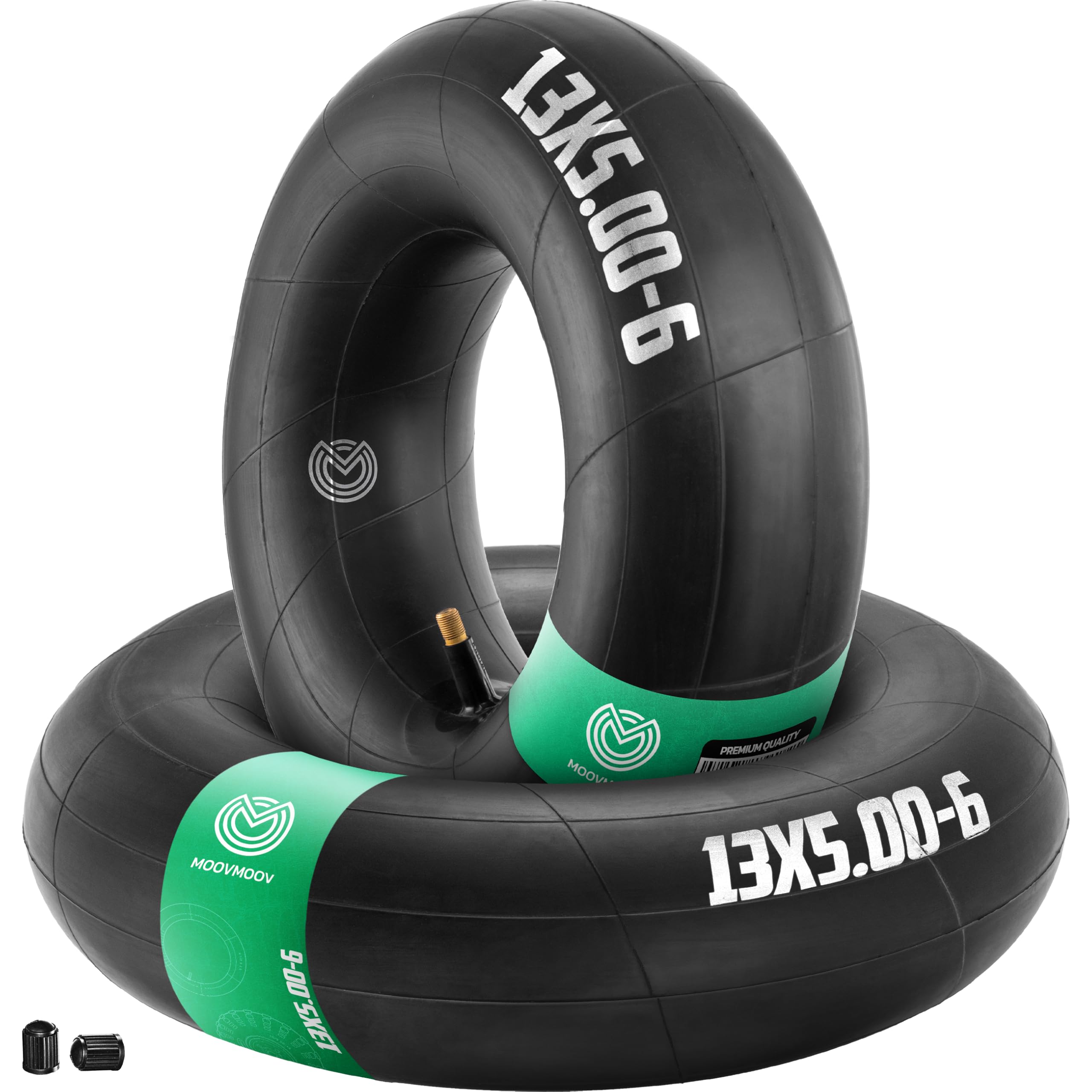 MoovMoov 13x5.00-6 Inner Tubes for Ride-on Mowers, Lawn Tractors, Kids’ Quads and Garden Trailers – 6 Inch Rim – Pack of 2