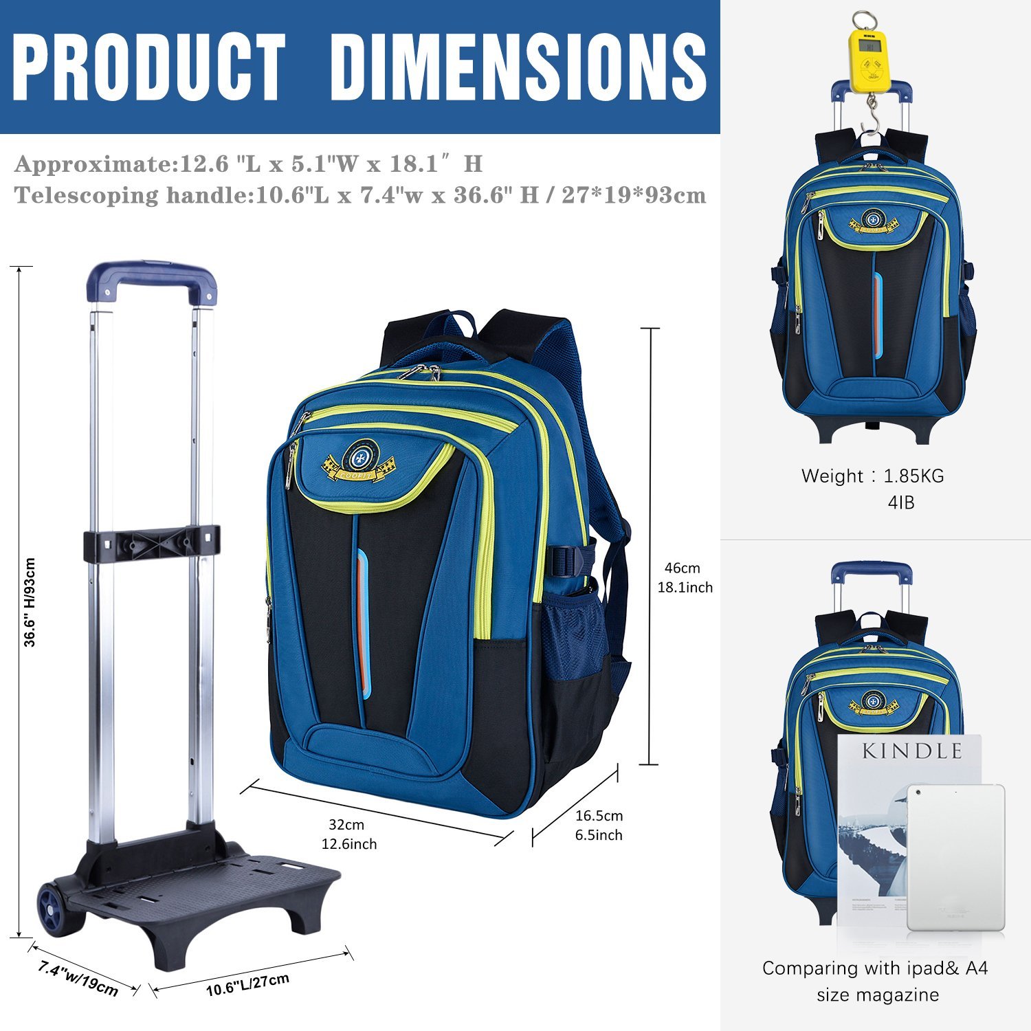 coofit rolling backpack