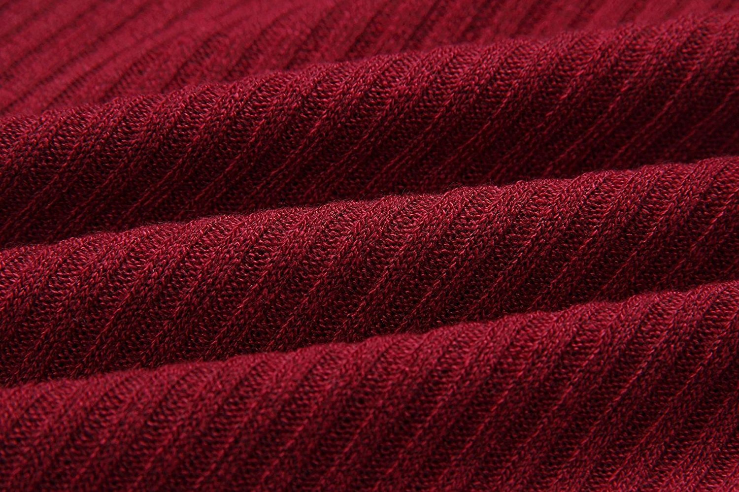 Ninimour Womens Sexy Knitted Cold Shoulder Bodycon Mini Dress Wine Red XL