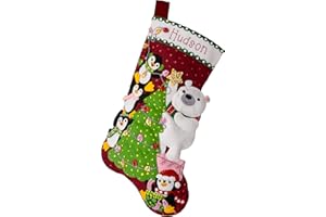 Bucilla Felt Applique 18" Stocking Making Kit, Arctic Tree Trimmers, Perfect for DIY Arts and Crafts, 89741E