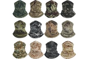 CMONIE 12Pack Summer Balaclava Face Mask Sun UV Protection Hood Breathable Face Mask for Men Women