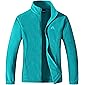 Women's Lightweight Full Zip Soft Polar Fleece Jacket Outdoor Recreation Coat With Zipper Pockets