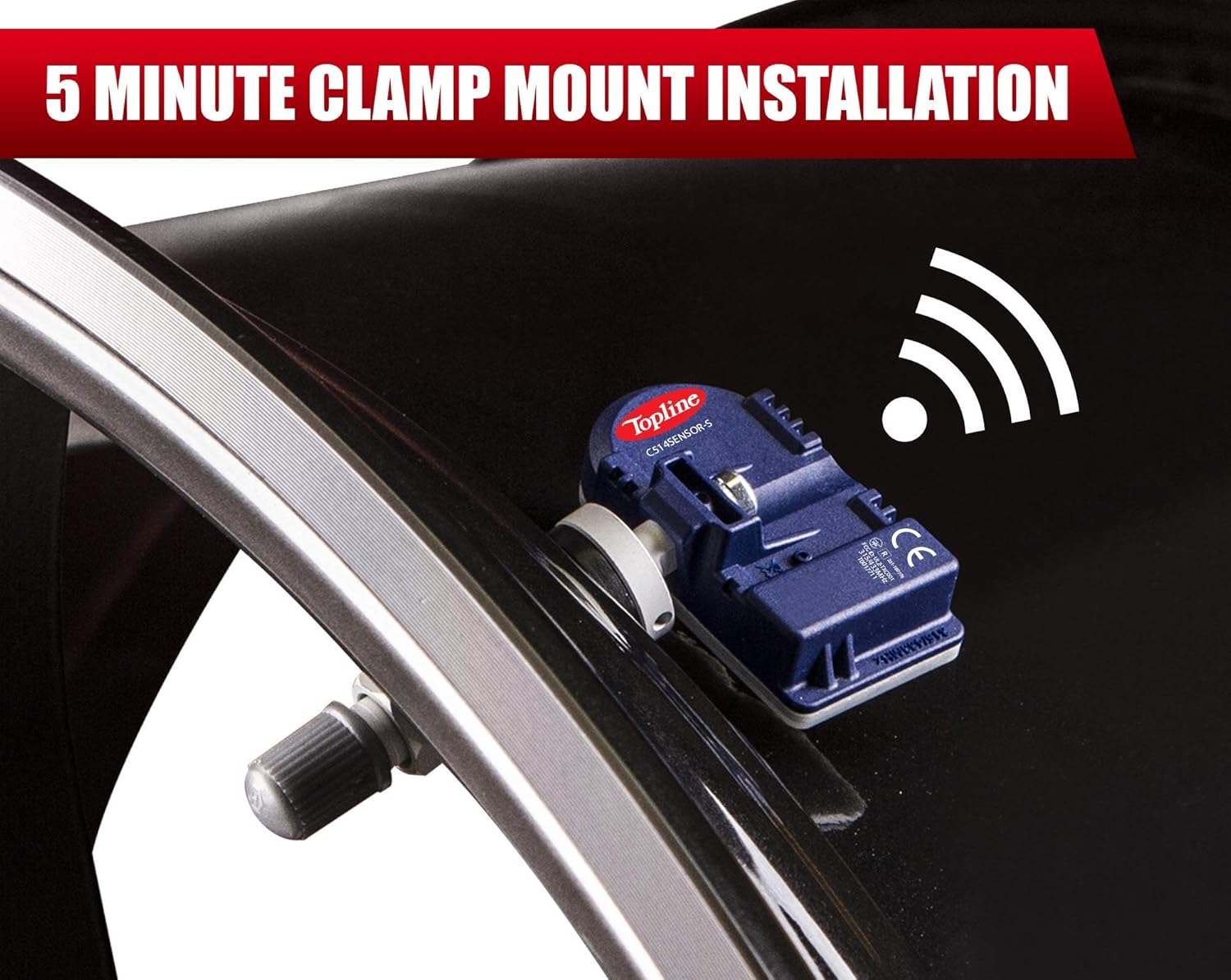 TPMS Clampon 433MHz Set of 4 OE Part 407004CB0A Topline Rapid Tire