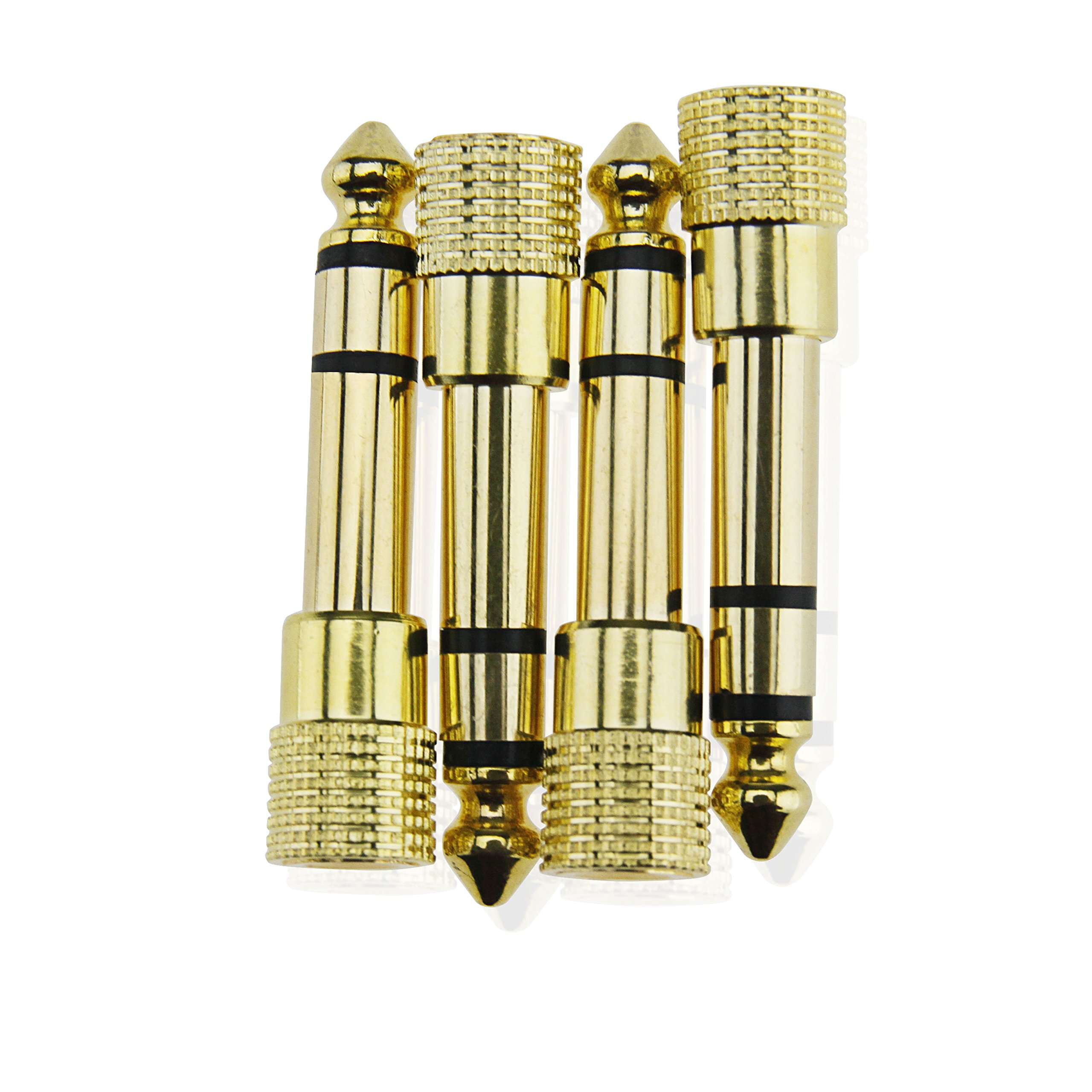 OTOTEC 3.5mm to 6.35mm Stereo Audio Aux Gunmetal Headphone Cable Extender Adapter