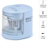 Rapesco 1447 PS12-USB Automatic Pencil Sharpener Blue view 2