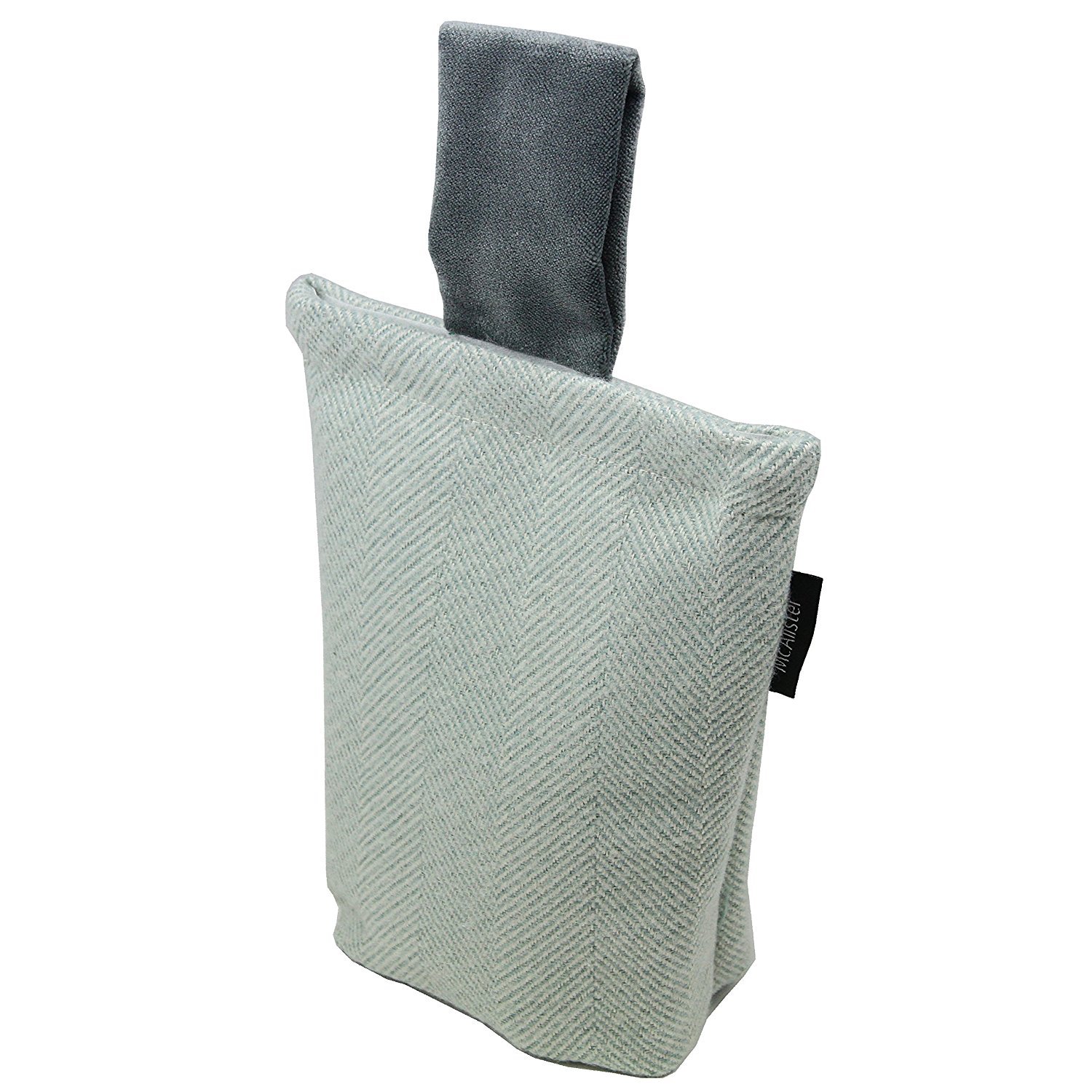 McAlister Textiles Blue & Grey Unfilled Herringbone Fabric Doorstop Decorative Doorstopper for All Doors Home Accessory & House Warming Gift 22x17 cm (8x7 Inches)