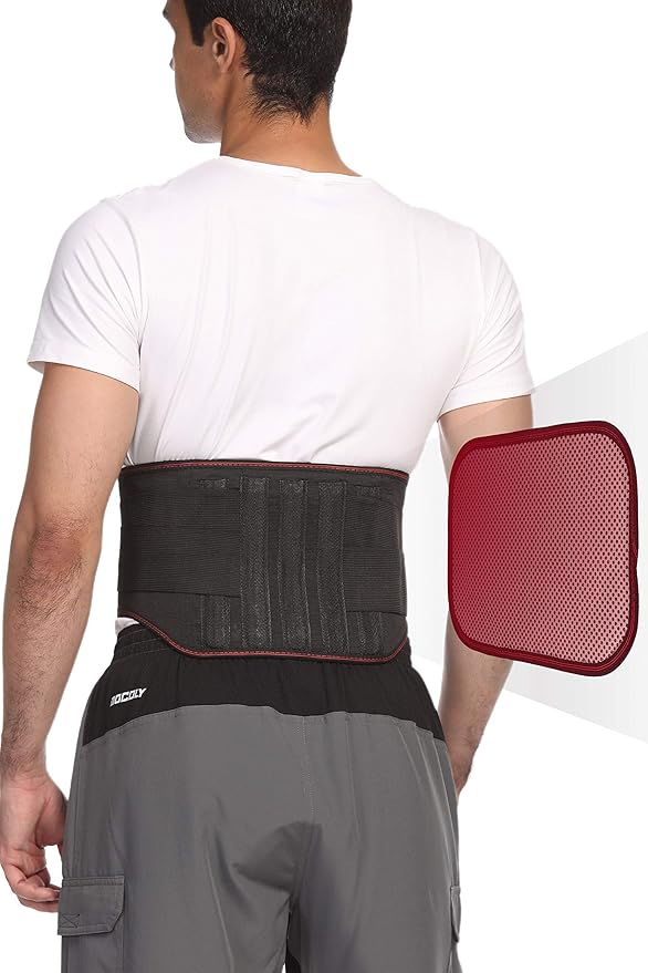 Back Brace with Soothing Heat Pads Men Women Low Back