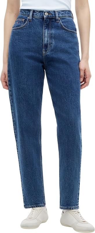 Jeans femininos 90s Mãe Alta AfiladaDW0DW23464 Ganga (Denim Médio), 29W / 32L — foto 1 de 5