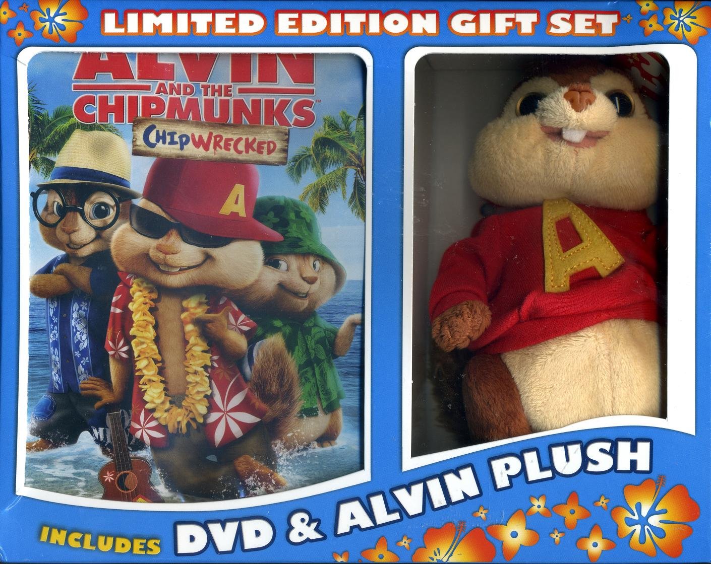 Amazon Com Alvin And The Chipmunks Chipwrecked Dvd Gift Set With Alvin Plush Movies Tv