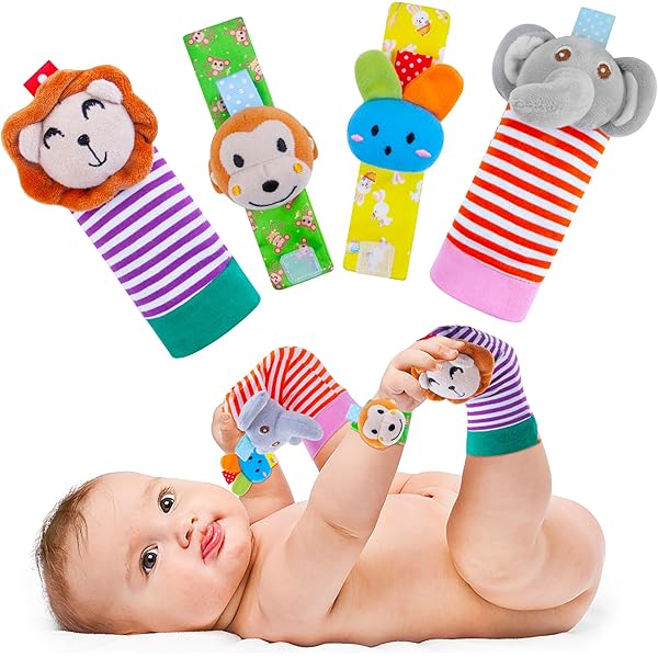 Softbank - Babyrattle Baby Boy BABY K Baby Rattle Socks & Wrist Toys (Set E) And