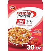 Premier Protein Mixed Berry Almond Breakfast Protein Cereal, 30 oz Bag | Crunchy Flakes With Real Strawberries And Raspberries Deliver Satisfying Texture And Delicious Flavor
