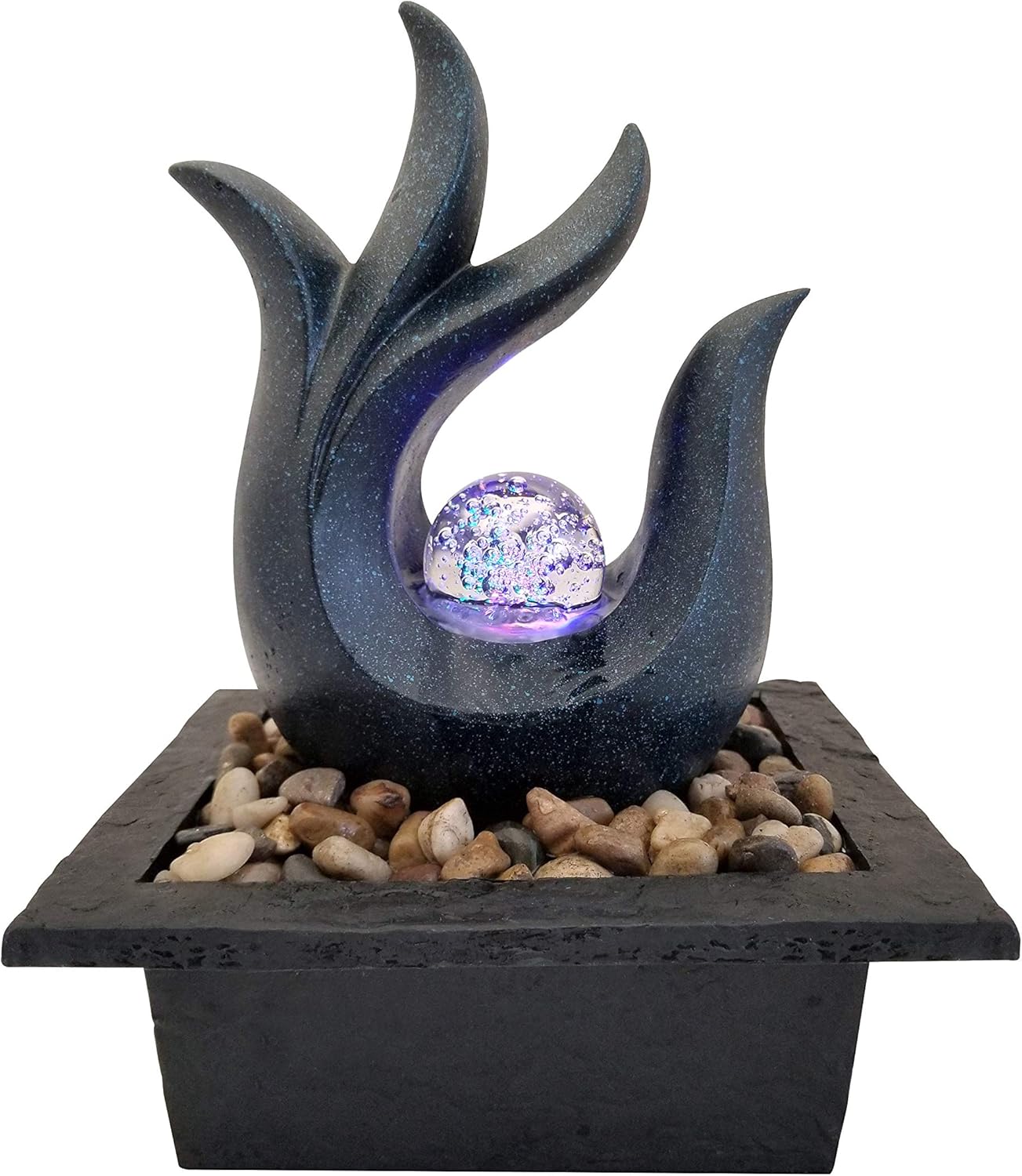 DANNER MANUFACTURING 03801 Aura Meditation Fountain with 3 Tiered LED Waterfall, Pack of 1 : Garden & Outdoor