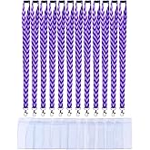 12 Pack Win-Win Double V Breakaway Lanyards with ID Card Holders, Cruise Lanyard with Waterproof ID Holder（Purple,12P）