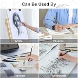 Drawlish 8-12B 6H Sketching Pencils Set of 8-12B to 6H for Artists view 7