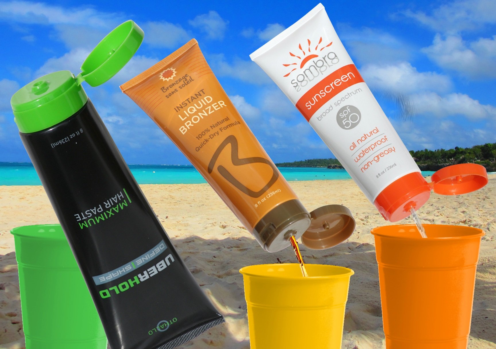 Tipsy Tubes 8 Oz. Hidden Alcohol Flask 3pack. Unique Secret Flasks