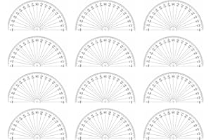Westcott 4-Inch Transparent Protractor Set, Easy-to-Read Markings, 12-Pack (12925)