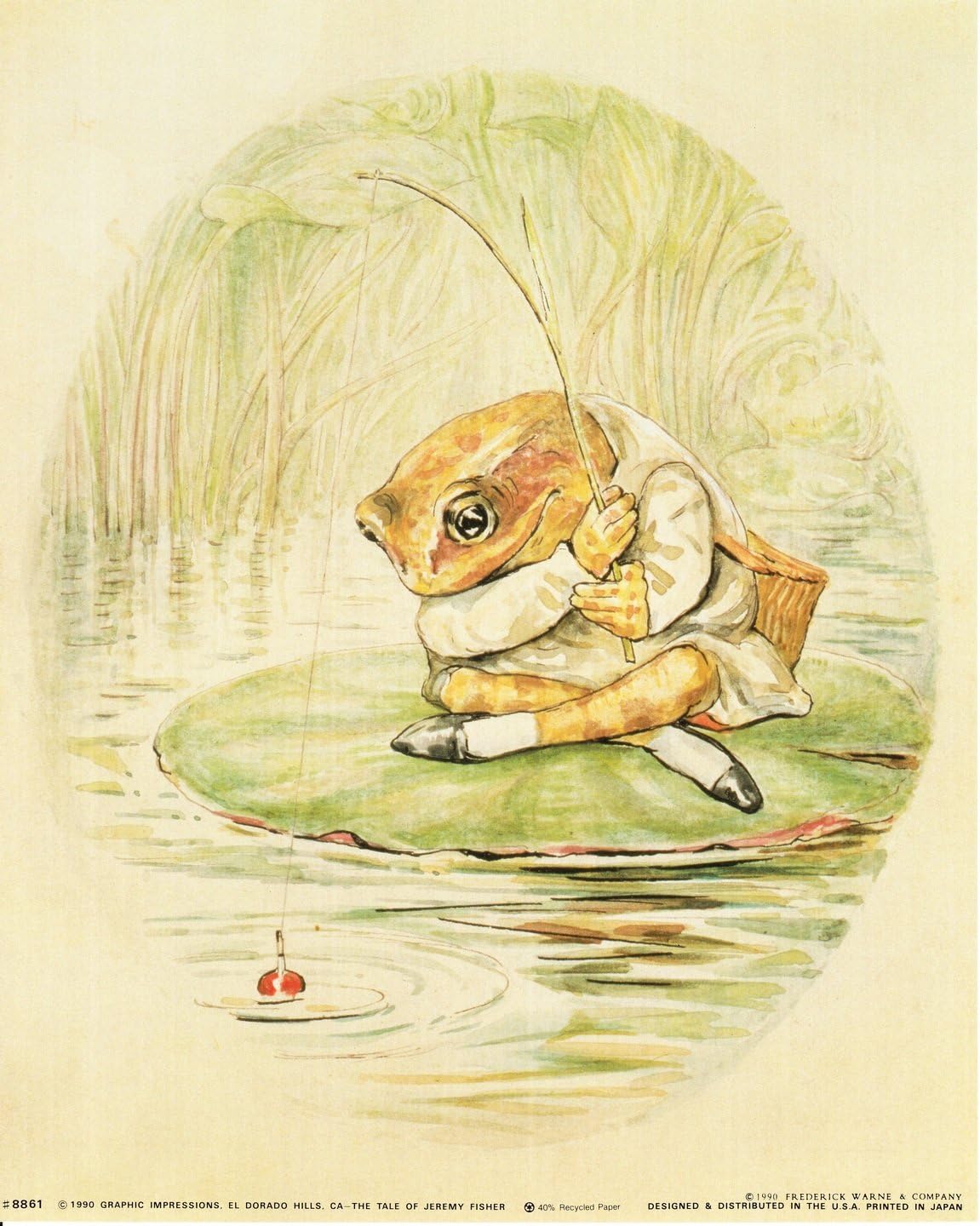 Wall Decor The Tale of Jeremy Beatrix Potter Art Print Poster (16x20)