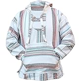 Del Mex Mexican Baja Hoodie Sweatshirt Pullover Jerga Surf Poncho Drug Rug