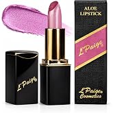 L'Paige Grape Ice Lipstick | Frosted Grape Purple Shimmer Lip Color | Aloe Vera Moisturizing Formula | Long-Lasting Cool-Toned Iridescent Finish | Shade L02