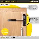 Burg-Wächter Spring Loaded Adjustable Auto Closing Door Closer Black view 2