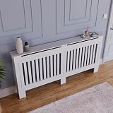 Vida Designs Chelsea Radiator Cover White Extra Large H82xW172xD19cm view 4