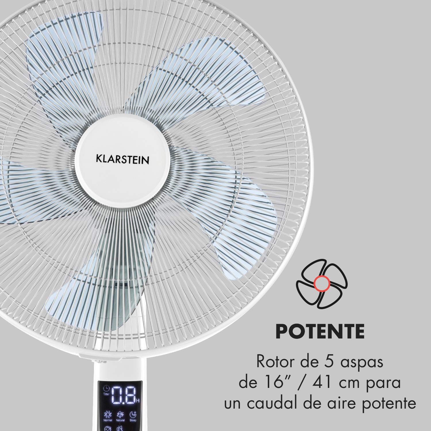 Klarstein Silent Storm White Edition - Ventilador de 5 hélices ...
