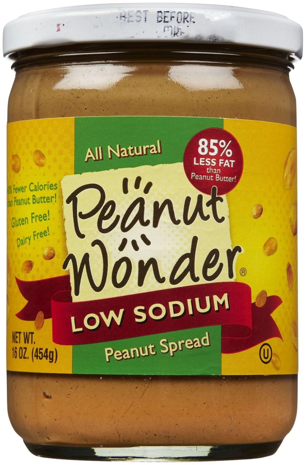 Amazon.com: Peanut Wonder Low Sodium Peanut Butter, 16 oz
