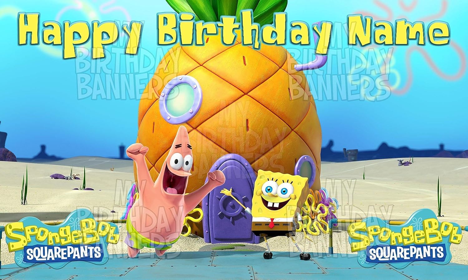 Spongebob Birthday Banner