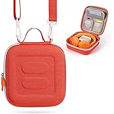 Jaffzora Hard Case Compatible with Yoto Mini Kids Audio Music Player & Yoto Headphone, Travel Storage Case for Children Speaker Plays Audiobook Cards Radio,Orange(Box Only)
