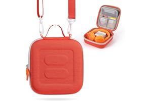 Jaffzora Hard Case Compatible with Yoto Mini Kids Audio Music Player & Yoto Headphone, Travel Storage Case for Children Speaker Plays Audiobook Cards Radio,Orange(Box Only)