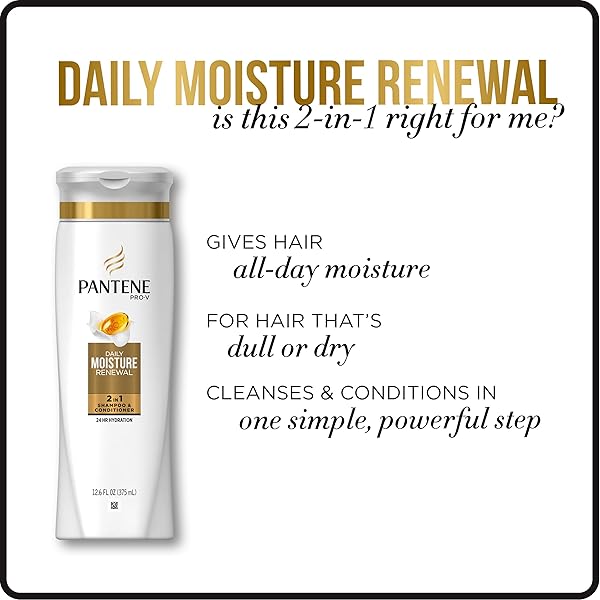 PANTENE PRO-V DAILY MOISTURE RENEWAL 2 IN 1 SHAMPOO & CONDITIONER 20.1 FL OZ