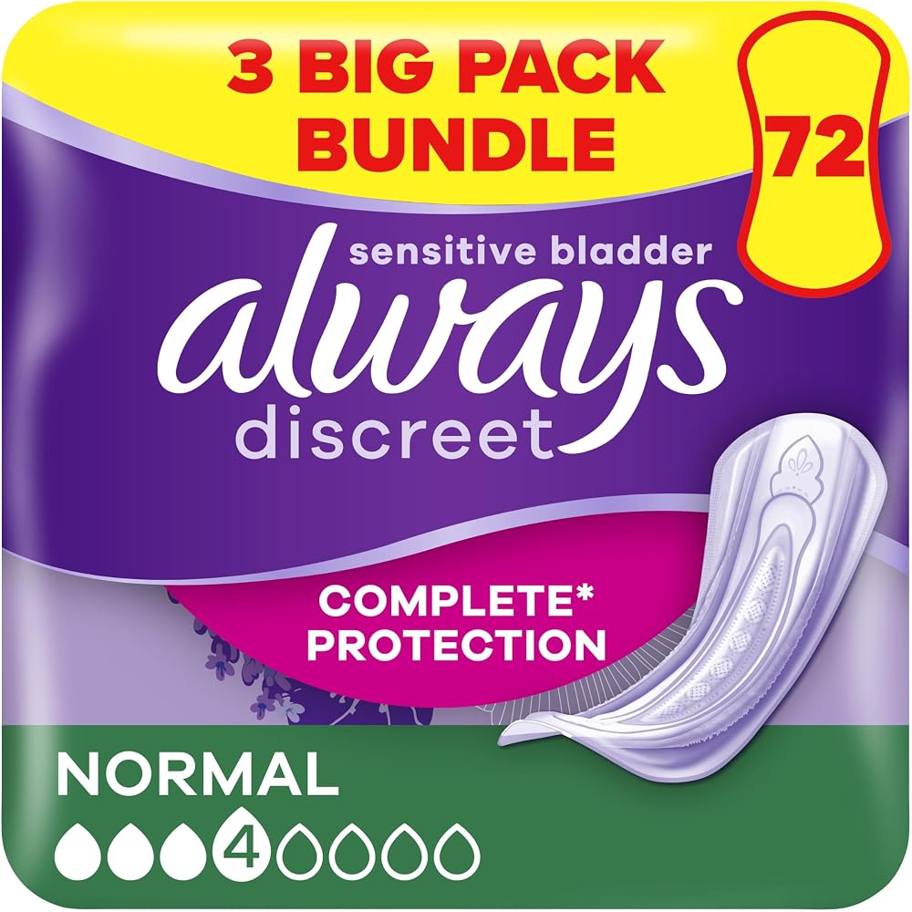Always Discreet Incontinence Pants Women Normal 72 Moderate Absorbency Pads