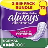 Always Discreet Incontinence Pants Women Normal 72 Moderate Absorbency Pads