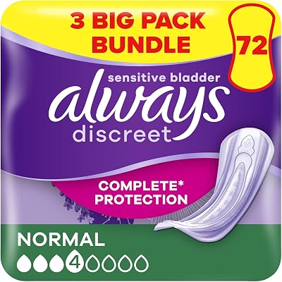 Always Discreet Incontinence Pants Women Normal 72 Moderate Absorbency Pads