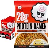 Ramen Bae Korean Spicy Chicken Stir Fry Noodles - 28g Protein, Vegan, Chili | Air Dried Not Fried, Plant Based, Vegan Protein Noodles - Low Carb &amp; Fat - Very Spicy (Pack of 6)