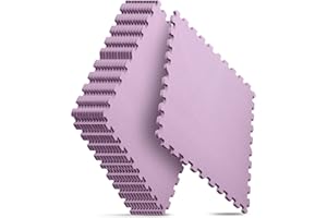 NAZHURA Home Gym Mat, Puzzle Exercise Mat, EVA Interlocking Foam Floor Tiles for Home Workout Equipment and Kids' Play Areas - Blue, 24 in x 24 in x ½ in - (Pink, 12 Pack (48 SQ FT))
