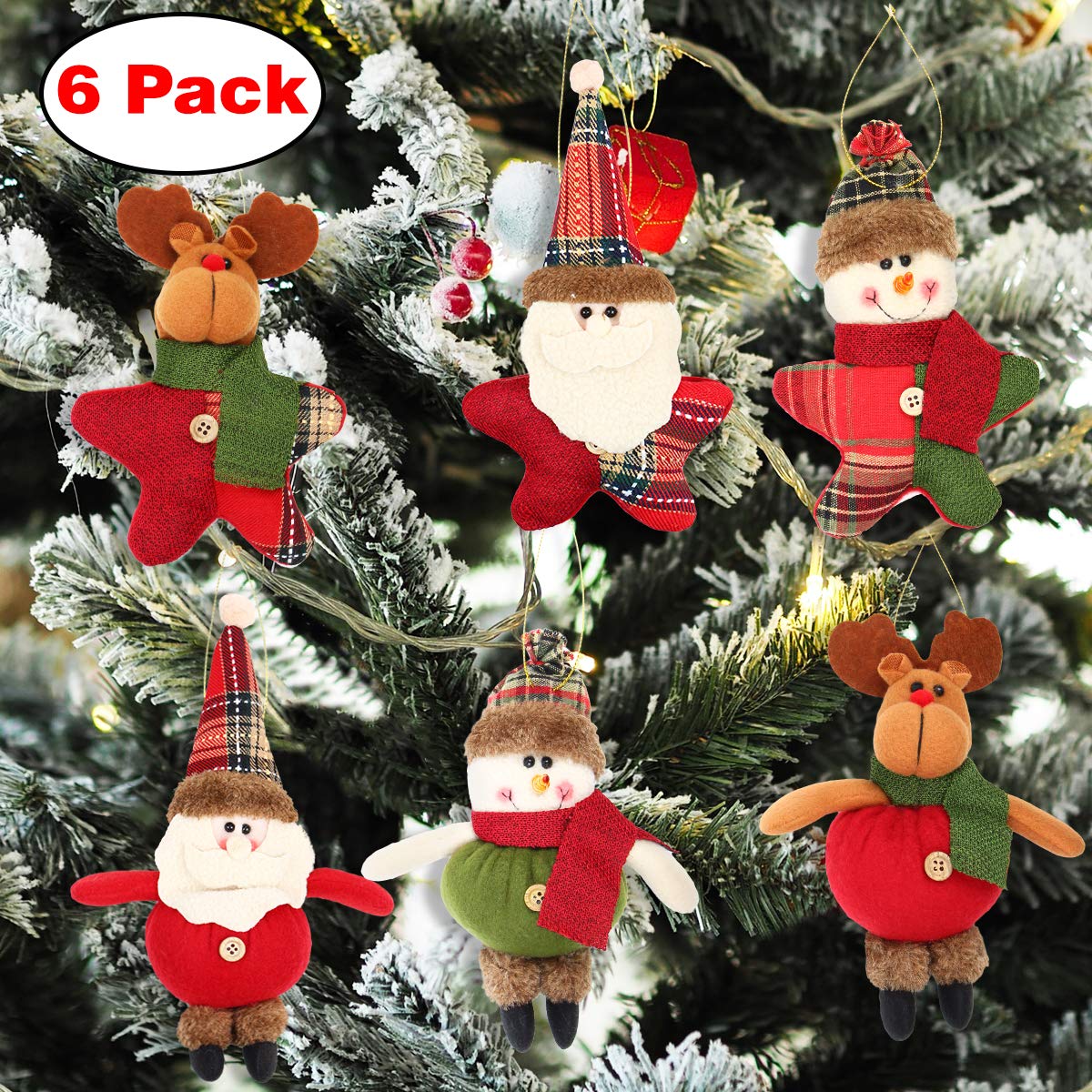 Which Is The Best Christmas Tree Hanging Bear Santa Claus Snowman Ball Decor Xmas Home Ornament
