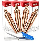 1-101 Acetylene Cutting Torch Tips for Victor Heavy Duty Cutting Torch Kit | Cutting Torch Welding Nozzle 1-101 Series 0-1-101 1-1-101 2-1-101 3-1-101 Fits V-Style Torch Tip, with Torch Tip Cleaner