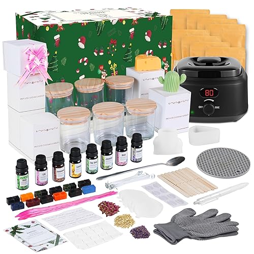 Yayena Candle Making Kit for Adults, Candle Making Supplies with Digital Soy Wax Melt Warmer, Premium DIY Starter Making Supply Perfect as Home Decorations