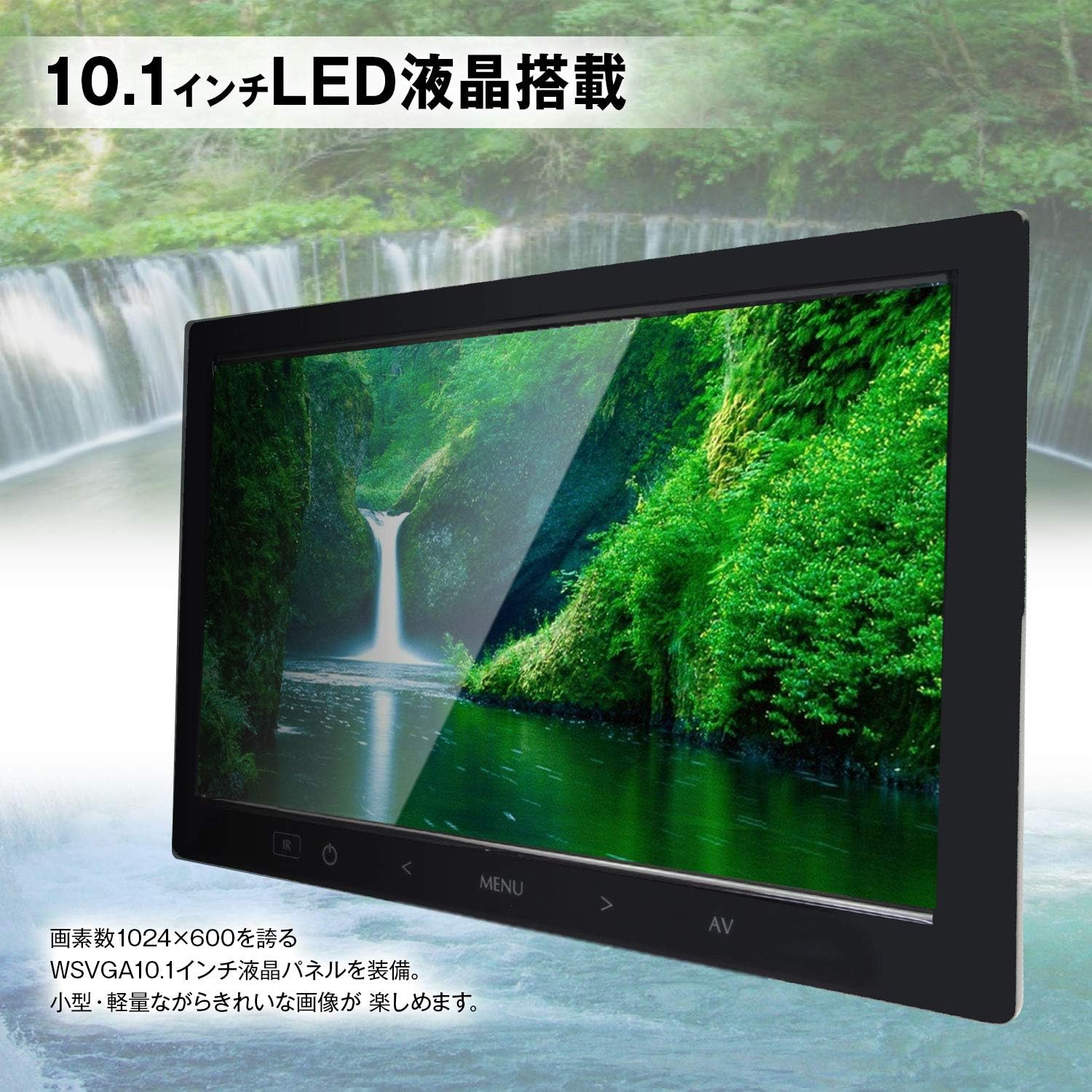 Amazon 10 1インチ オンダッシュモニター ミラーリング対応 Wifi リアモニター 多種ブラケット対応 高画質 超薄 Hdmi Rca Vga Led液晶 スピーカー内蔵 車載 Iphone8 X スマートフォン Android アンドロイド Apple Airplay Android Miracast Screen Mirroring