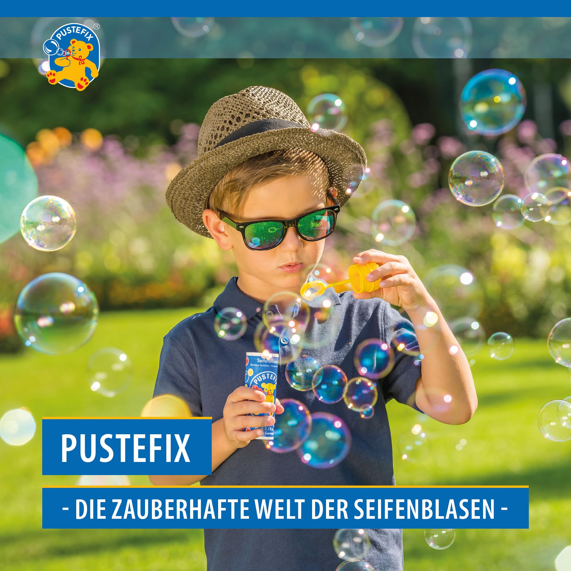 PUSTEFIX - 420869745 Seifenblasen Nachfüllkanister 2,5 Liter I Seifenblasenflüssigkeit für bunte Blasen I I extra Flüssigkeit für mehr Bubble Spaß, für Kinder & Erwachsene auf Geburtstag, Hochzeit 2