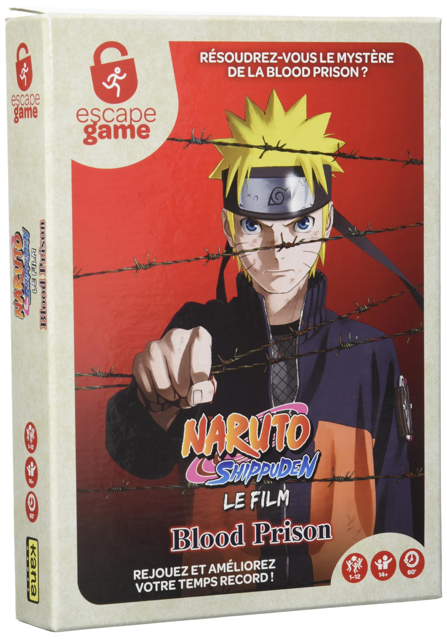 Shuffle Escape Game Naruto Shippuden: Blood Prison Board Game Made in France