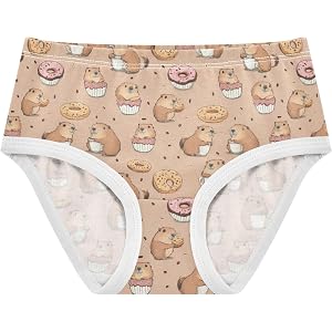 OTVEE Colorful Balloon Dog Pattern Girls Briefs Breathable Toddler Pantie | 95% cotton 5% spandex, soft elastic waistband, ta