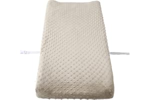 BLACKLEAF BABY Baby Plush Dot Changing Pad Covers, Diaper Changing Table Pad Sheet Covers for Newborns Infants Baby Boys Girls (Tidal Foam)