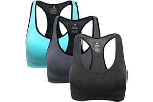 MIRITY Women Racerback Sports Bras - High Impact Workout Gym Activewear Bra